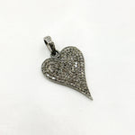 Load image into Gallery viewer, Diamond Sterling Silver Heart Pendant