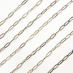 Load image into Gallery viewer, 1606FOX. Oxidized Sterling Silver Flat Paperclip Chain