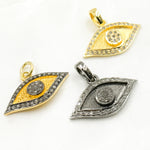 Load image into Gallery viewer, DC335. Diamond Sterling Silver Eye Pendant