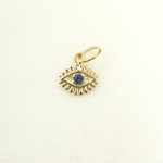 Load image into Gallery viewer, GDP264. 14K Solid Gold Diamond Evil Eye Charm