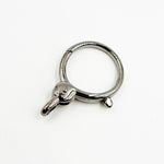 Load image into Gallery viewer, 23MM Black Rhodium Sterling Silver Round Trigger Clasp