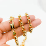 Load image into Gallery viewer, 000HVR0534000. 14K Solid Yellow Gold Round Rolo Hollow Chain Necklace