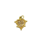 Load image into Gallery viewer, 14K Solid Gold with Diamonds Organic Shape Charm. KG12