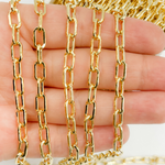 Load image into Gallery viewer, V137GP. Gold Plated 925 Sterling Silver Round Paperclip Chain