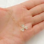 Load image into Gallery viewer, NFG71572. 14k Solid Gold Diamond Flower Necklace