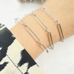 Load image into Gallery viewer, Oxidized Sterling Silver Paperclip Link Chains