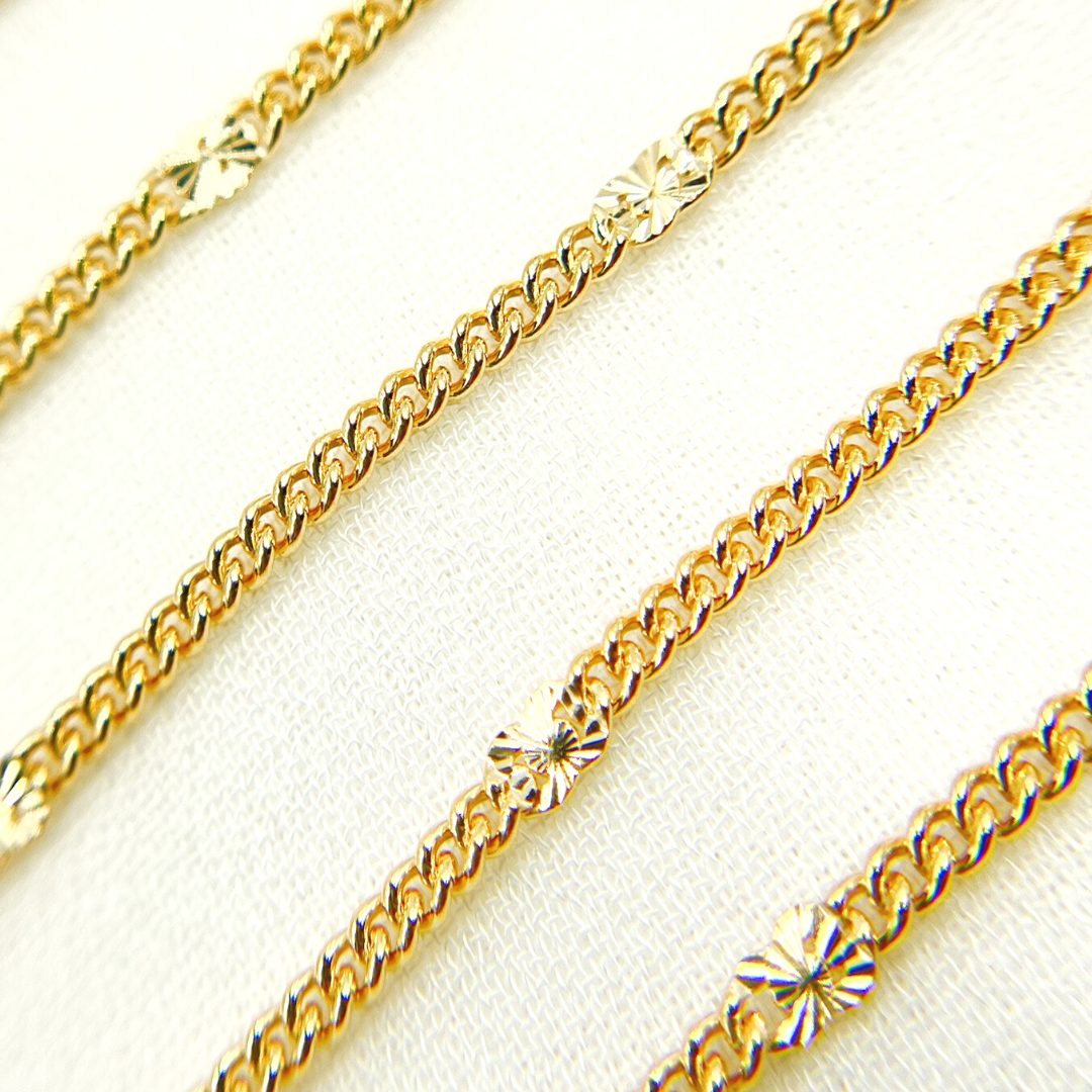 67S1GF. Gold Filled Satellite Curb Link Chain