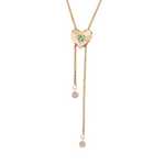 Load image into Gallery viewer, NFB71826. 14K Solid Gold Diamond and Gemstone Heart Necklace