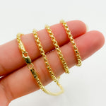 Load image into Gallery viewer, 135HVI0934000. 14k Solid Yellow Gold Venetian Box Link Chain