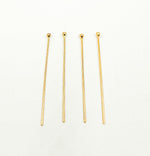 Load image into Gallery viewer, 14K Gold Filled Ball Headpin 24 Gauge 1, 1.5 &amp; 2 inch. 4005378B
