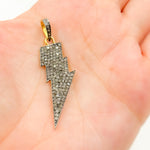 Load image into Gallery viewer, DP243. Diamond & Sterling Silver Thunder Bolt Pendant