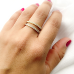 Load image into Gallery viewer, 14K Solid Gold Diamond Ring.