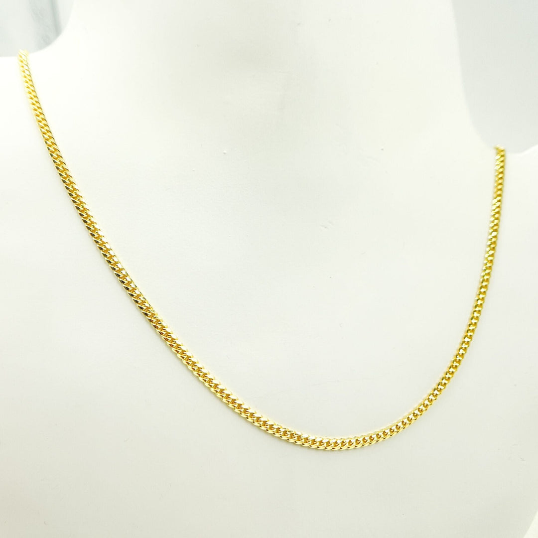14K Solid Yellow Gold Curb Link Chain