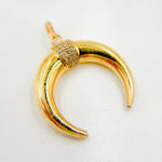 Load image into Gallery viewer, DP183. Diamond Sterling Silver Horn Shape Pendant