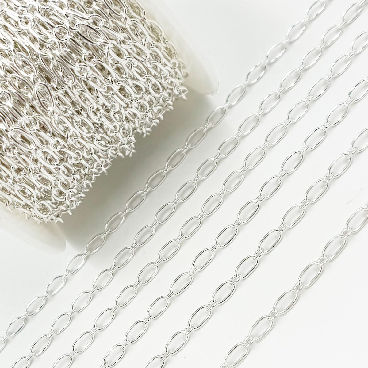 Buy Silver Smooth Long and Short Link Chain