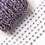 Load image into Gallery viewer, Amethyst Sterling Silver Wire Chain