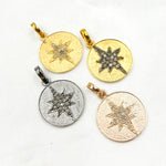 Load image into Gallery viewer, DP287. Diamond Round Star Pendant