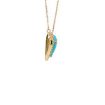 Load image into Gallery viewer, CN96244TQ. 14k Solid Gold Diamond and Turquoise Heart Necklace