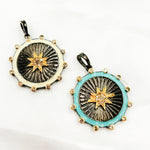 Load image into Gallery viewer, Diamond Sterling Silver Round Star Enamel Pendant