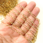 Load image into Gallery viewer, 333GF. 14k Gold Filled 1 Long Oval link & 3 Round Link Chain
