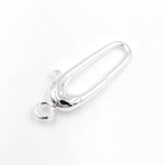 Load image into Gallery viewer, 30MM White Sterling Silver Oval Clasp