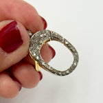 Load image into Gallery viewer, Diamond Sterling Silver Oval Lobster Clasp