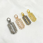 Load image into Gallery viewer, DC207. Diamond Sterling Silver Blade Charm