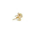 Load image into Gallery viewer, EFF51913. 14k Solid Yellow Gold Diamond Mushroom Studs