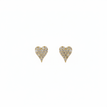 Load image into Gallery viewer, EFD54274. 14K Solid Gold Diamond Heart Earrings