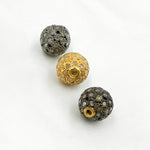 Load image into Gallery viewer, DC831. Diamond & Sterling Silver Round Bead