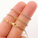 Load image into Gallery viewer, 24Necklace. Tri-Tone Sterling Silver Layering Snake Necklace