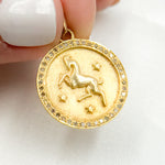 Load image into Gallery viewer, Diamond Sterling Silver Round Aries Zodiac Pendant