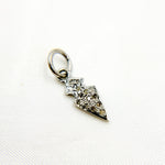 Load image into Gallery viewer, DC357. Diamond Silver Mini Arrow Head Charm