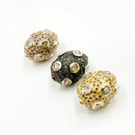 Load image into Gallery viewer, DC844. Diamond & Sterling Silver Oval Bead