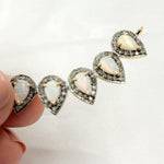 Load image into Gallery viewer, DP094. Diamond Sterling Silver Fancy Pendant with Gemstone