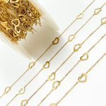 Load image into Gallery viewer, 14k Gold Connected Heart Link Chain