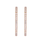 Load image into Gallery viewer, Buy 14K Solid Gold Diamond Fancy Round Hoop