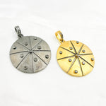Load image into Gallery viewer, DP481. Diamond Sterling Silver Round Star Pendant