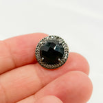 Load image into Gallery viewer, DE040. Diamond Sterling Silver Gemstone Round Studs