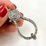Load image into Gallery viewer, Shop Now Silver Pear Shape Trigger Clasp