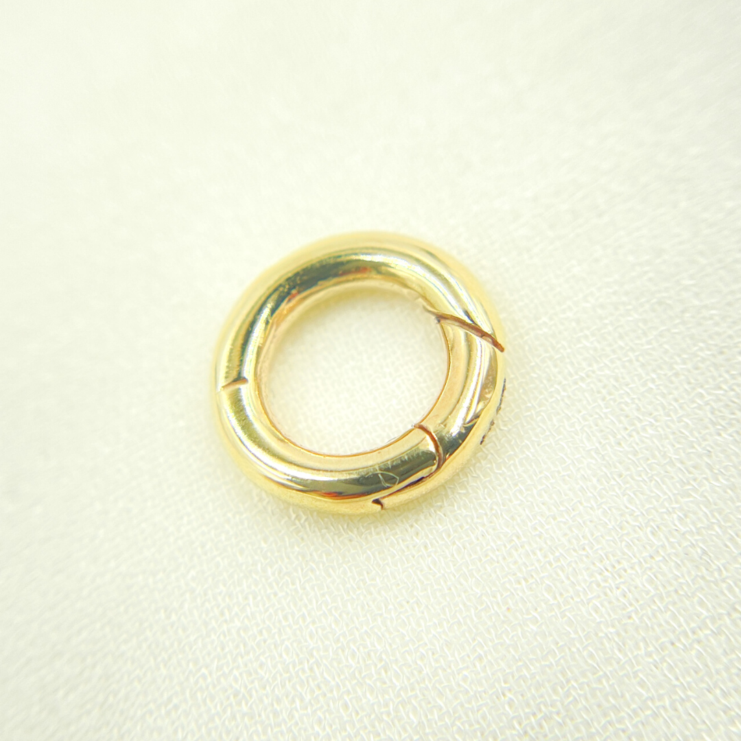 14k Solid Gold Round Clasp. CHM056_15_14K