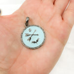 Load image into Gallery viewer, Buy Diamond Silver Round Enamel Pendant