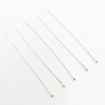 Load image into Gallery viewer, White Sterling Silver Ball 1 Inch Headpin