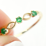 Load image into Gallery viewer, 14K Solid Gold Emerald Ring.