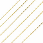 Load image into Gallery viewer, Solid Yellow Gold Smooth Round Bars Link Chain