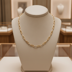 Load image into Gallery viewer, NFN72544. 14k Solid Gold Diamond Paperclip Necklace