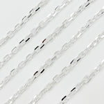 Load image into Gallery viewer, Shop now Sterling Silver Twisted & Diamond Cut Rectangle Chain