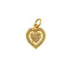 Load image into Gallery viewer, GDP305. 14K Solid Gold Heart Charm with Diamond and Gemstone