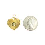 Load image into Gallery viewer, 14K Solid Gold with Diamonds Heart Shape Charm. GDP98