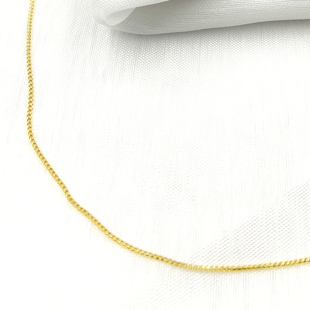 14K Solid Gold Wheat Chain